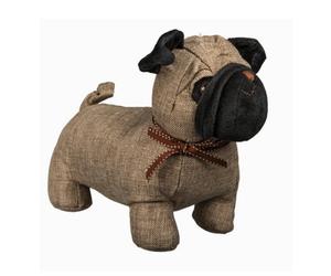 Pug Shaped Fabric Door Stop Stopper Cream Home Bedroom Decor Ornament Doorstop