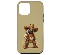 Pug Sheriff Funny Western Cowboy Pug Dad Mom Dog Lover Case for iPhone 12 mini