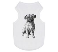 'Pug Sitting' Pet Dog/Cat T-Shirt (PT00143957)