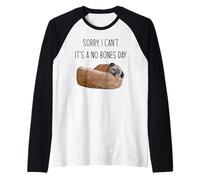 Pug Sorry I Can't It's a no Bone Day Raglan Baseball Tee