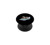 Pug Swimming Diving Funny Dog Lover Pool Beach PopSockets Adhesive PopGrip