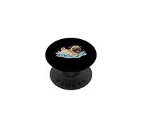 Pug Swimming Diving Funny Dog Lover Pool Beach PopSockets Adhesive PopGrip