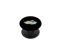 Pug Swimming Diving Funny Dog Lover Pool Beach PopSockets Adhesive PopGrip
