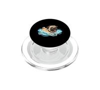 Pug Swimming Diving Funny Dog Lover Pool Beach PopSockets PopGrip for MagSafe