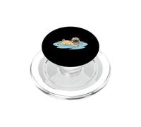 Pug Swimming Diving Funny Dog Lover Pool Beach PopSockets PopGrip for MagSafe
