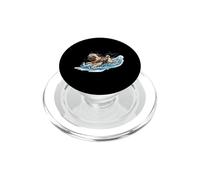 Pug Swimming Diving Funny Dog Lover Pool Beach PopSockets PopGrip for MagSafe