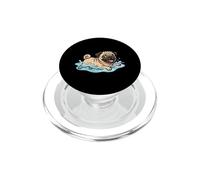 Pug Swimming Diving Funny Dog Lover Pool Beach PopSockets PopGrip for MagSafe