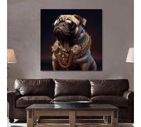Pug Tempered Glass Wall Art
