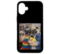 Pug Two Moms Life Selfie Mother's Day Queer Mom Pride Ally Case for iPhone 16 Plus