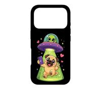 Pug UFO Alien Abduction Space Pug Christmas Case for iPhone 17 Pro