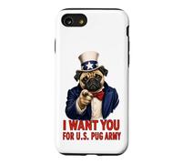 Pug USA Funny Vintage July 4th Independence Day Veteran Case for iPhone SE (2020) / 7/8