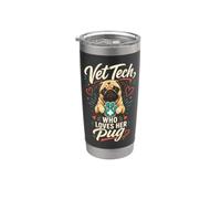 Pug Vet Tech Who Loves Her Pug Stainless Steel Insulated Tumbler