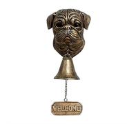 Pug Welcome Doorbell, Retro Wall-Mounted Decorative Doorbell, Cast Iron Dinner Bell, West Highland White Terrier Welcome Doorbell, 2025 Retro Metal Outside Farmhouse Vintage Door Bell for Yard Garden