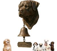 Pug Welcome Doorbell, West Highland White Terrier Welcome Doorbell, Vintage Wall-Mounted Decorative Cast Iron/Resin Hanging Bell, for Yard Garden(Rottweiler)