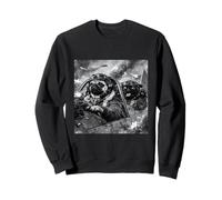 Pug World War Two WW2 History Teacher WWII Gear Retro Plane Sweatshirt