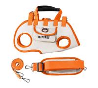 Pugermering Bag with Treat Pouch, Practical Detachable Strap, Portable Shoulder Carrier, Dog Harness for Walks, Hikes And More, L