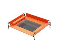 Pugermering Bed Cooling Cot Lightweight Easy Clean Removable Metal Frame Comfortable Suitable for Small Dogs Cats Lounge Medium, Orange
