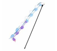 Pugermering Cat Teaser Interactive Toy Rod Bell Tassel Stick Flexible Rod Grip Materials fosters daily exercise boredom relief suitable for indoor play family, color to 2