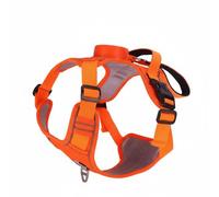 Pugermering Reflective Harness Leash Vest Retractable Adjustable Vest Lightweight Nylon Oxford Polyester Smooth Retract Control Suitable for morning walks night, Orange, M