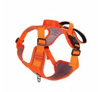 Pugermering Reflective Harness Leash Vest Retractable Adjustable Vest Lightweight Nylon Oxford Polyester Smooth Retract Control Suitable for morning walks night, Orange, S