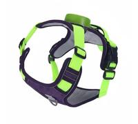 Pugermering Reflective Harness Leash Vest Retractable Adjustable Vest Lightweight Nylon Oxford Polyester Smooth Retract Control Suitable for morning walks night, Cyan, Xl