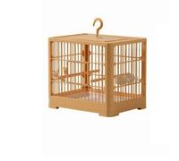 Pugermering Spacious Travel Birdcage Cage | Lightweight, Bird Cage with Perch, for Tabletop, Small Birds, Budgies, Orange