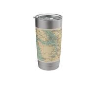 Puget Sound Lighthouse Map Stainless Steel Insulated Tumbler