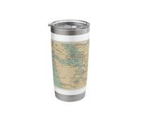Puget Sound Lighthouse Map Stainless Steel Insulated Tumbler
