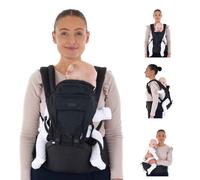Puggle Comfort 6-in-1 Newborn To Toddler Baby Carrier - Midnight Black