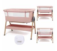 Puggle Dreamy Bedside Crib with Musical Vibration Night Light - Pink