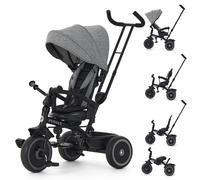 Puggle Easy Twist 6-in-1 Folding Trike with Parent Handle - Melange Grey (9 Months - 5 Years)