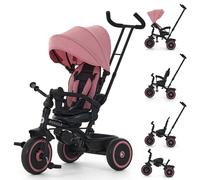 Puggle Easy Twist 6-in-1 Folding Trike with Parent Handle - Rose Pink (9 Months - 5 Years)