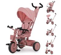 Puggle Easy Twist Luxe 6-in-1 Folding Trike with Travel Pack - Dusty Rose (9 Months - 5 Years)