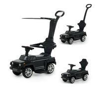 Puggle Elite Sport 3-in-1 Musical Ride on Car with Handle - Black (18 Months - 6 Years)