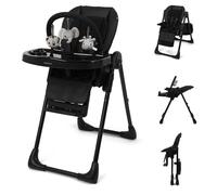 Puggle Foodie Eat & Play 9-in-1 Hi-Lo Highchair From Birth - Midnight Black