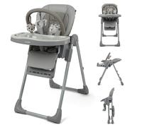 Puggle Foodie Eat & Play 9-in-1 Hi-Lo Highchair From Birth - Mist Grey