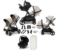 Puggle Memphis 2-in-1 Duo Double Travel System with i-Size R129 Safe Fit Car Seat - Cashmere