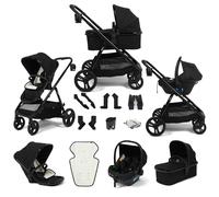 Puggle Memphis 3-in-1 Travel System with Safe Fit i-Size R129 Car Seat & Carrycot - Midnight Black Luxe