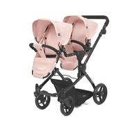 Puggle Mini Memphis Grace Duo Twin Dolls Stroller Pushchair - Blush Pink (3 - 6 Years)