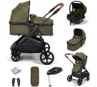 Puggle Monaco XT 2-in-1 i-Size R129 Travel System with i-Size Car Seat & ISOFIX Base - Forest Green