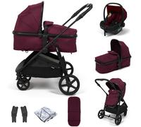 Puggle Monaco XT 2-in-1 i-Size Travel System with i-Size R129 Car Seat - Burgundy