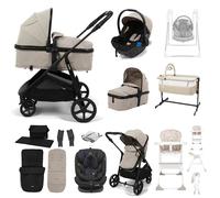 Puggle Monaco XT 2-in-1 Travel System with 2 Car Seats 13-Piece Bundle - Cashmere
