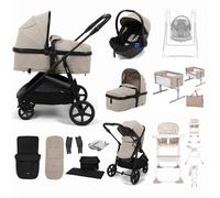 Puggle Monaco XT 2-in-1 Travel System with Car Seat 12-Piece Everything You Need Bundle - Cashmere