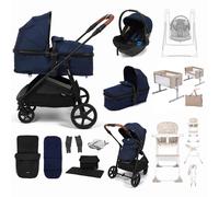 Puggle Monaco XT 2-in-1 Travel System with Car Seat 12-Piece Everything You Need Bundle - Navy