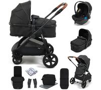 Puggle Monaco XT 2-in-1 Travel System with Monaco Footmuff & Changing Bag - Storm Black