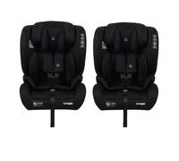 Puggle Style Fix Comfort Plus i-Size 76-150cm ISOFIX Car Seats (2 Pack) - Storm Black (15 Months - 12 Years)