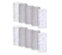 Puggle To the Moon and Back 10-Piece Pure Cotton Muslin Squares - White/Grey