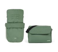 Puggle Universal Honeycomb Pushchair Footmuff & Changing Bag with Mat - Sage Green