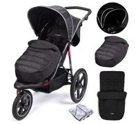 Puggle Urban Terrain Sprint GT Pushchair & Honeycomb Footmuff - Storm Black