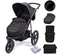 Puggle Urban Terrain Sprint GT Pushchair With Honeycomb Footmuff & Changing Bag - Storm Black